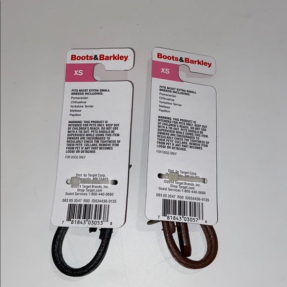 Brown and Black Genuine Leather 6-8" Dog Collars XS - Picture 4 of 10